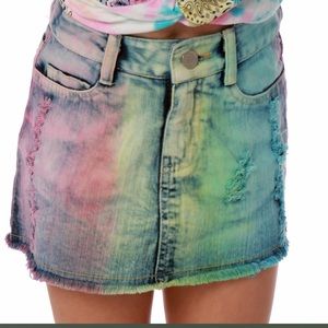 Flowers By Zoe Ombre Denim Mini Skirt